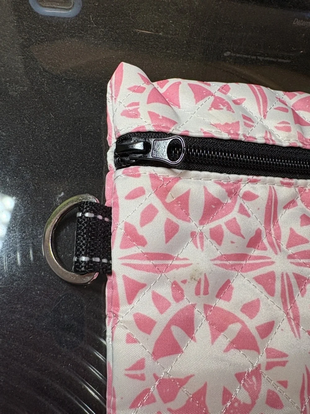 Scout Pink/White Lined Cosmetic Bag